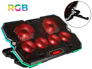 BLOW Hladnjak za laptop VORTEX RGB, do 15.6", crna